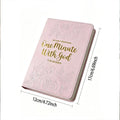 365 Days Daily Prayer Notebook Leather Journal Pink/brown Faux Leather Prayer Book With Pattern Marker For Spiritual Growth